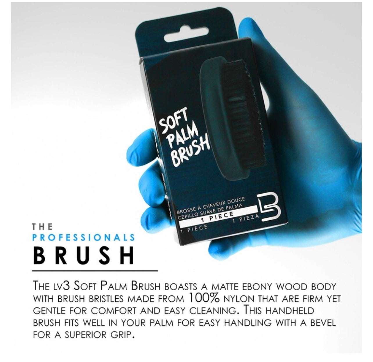 L3VEL3 Soft Palm Brush